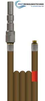 Rohrreinigungsleitung "R+M" ohne Düse / Schlauch aus Kunststoff mit Drahteinlage / Nennweite 4 / 300 Bar / 99 °C / Stecknippel KW : AG + O-Ring - KW : 1/8"